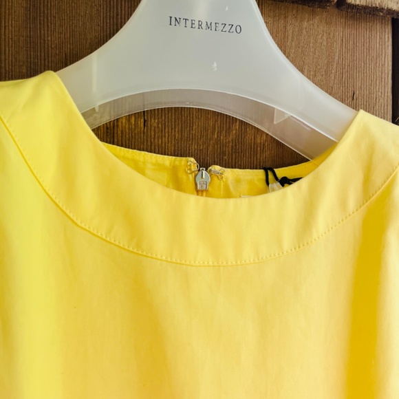 Women’s Sleeveless Cutout Poplin A - Line Midi Dress Size L Light - Yellow - Picture 5 of 16